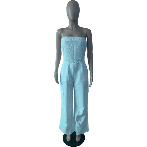 Women's bras, work clothes, pockets, sleeveless jumpsuits
