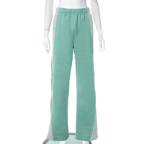 Contrast loose fitting sanitary pants casual pants