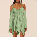 Irregular strap dress