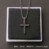 Fried Dough Twists Pattern Pendant Cross Necklace