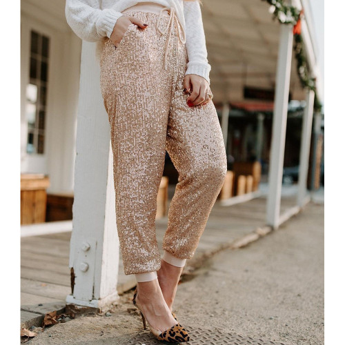 Sequin Pants Capris
