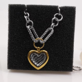 Stainless steel heart-shaped bracelet