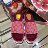 Embroidered slippers, printed with increased thickness, casual one line female sandals