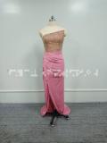 Long sleeveless fashionable jumpsuit with a mid length evening gown