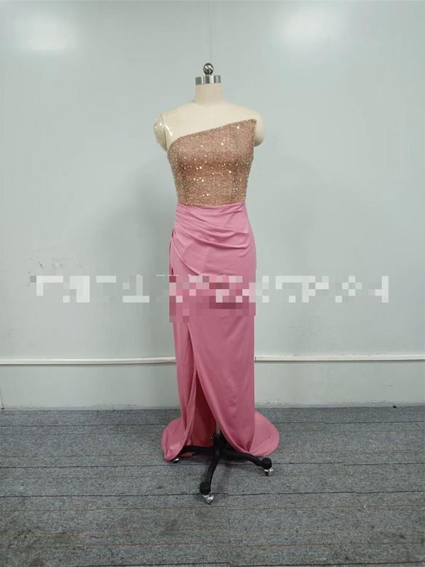 Long sleeveless fashionable jumpsuit with a mid length evening gown