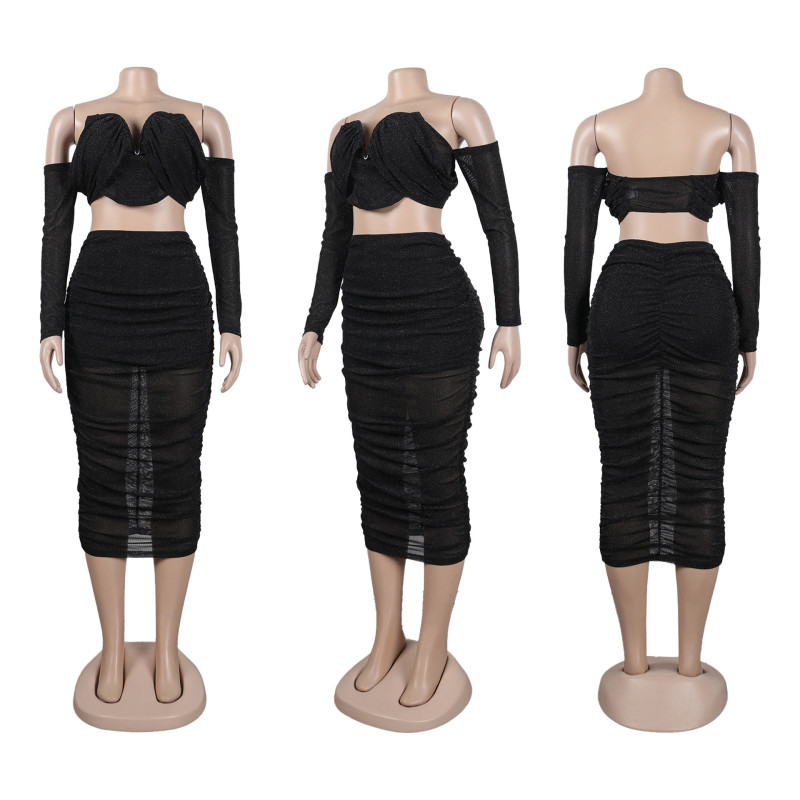 Two sets of sexy pleated skirts