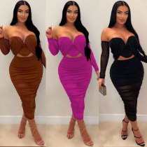 Two sets of sexy pleated skirts