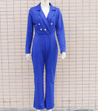 Long sleeved slim fit professional jumpsuit