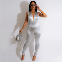 Temperament Women's Fashion Sexy Solid Color jumpsuit