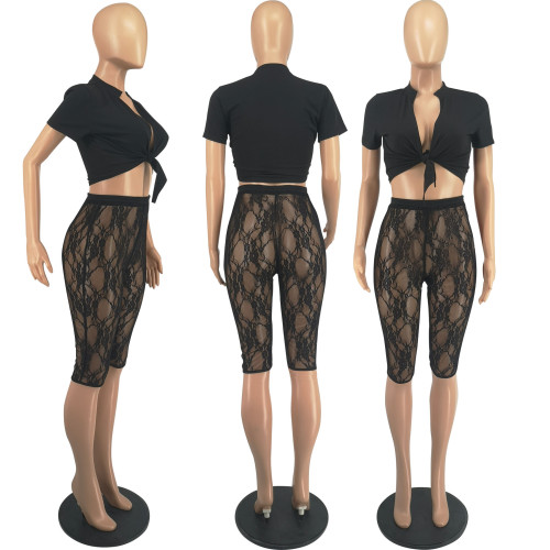 Sexy mesh nightclub style two-piece set