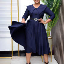 Fashionable A-line oversized dress