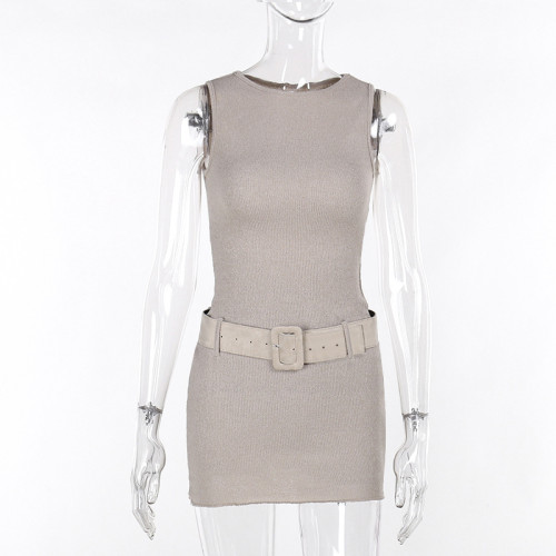 Knitted vest dress