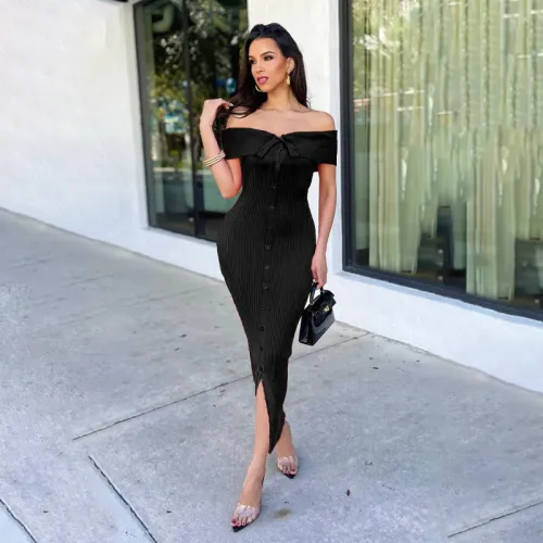 Sexy Pit Striped Split Dress