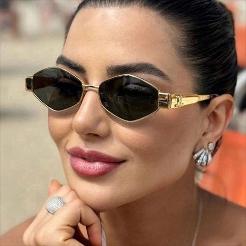 Diamond sunglasses for women's metal sunglasses