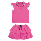 Two piece set of pure cotton knitted children's short skirts