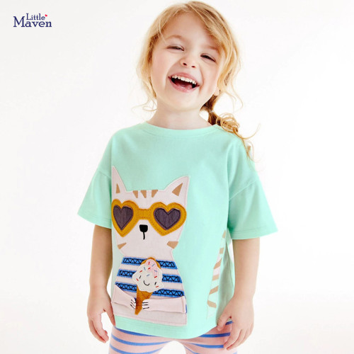 Knitted pure cotton children's t-shirt