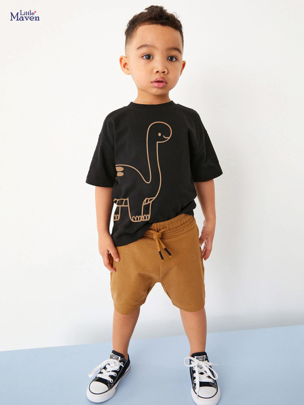 Short sleeved T-shirt and pants set for boys, two-piece set
