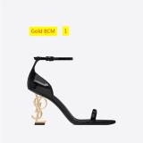 Letter heel sexy and fashionable leather slim high heels for external wear