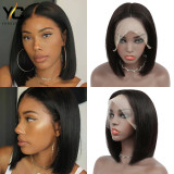 Mid wave wave T-shaped lace wig