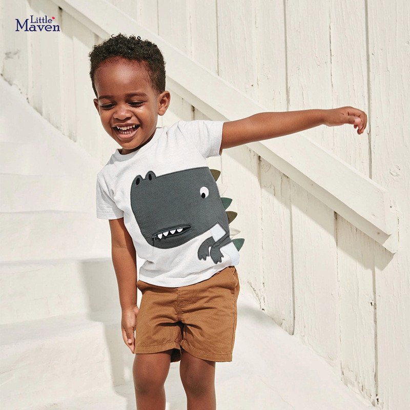 Small and medium-sized children's bottom shirt short sleeved sweat absorbing cotton boy's t-shirt