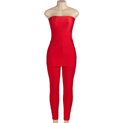 Sleeveless Head Sexy Bra Top Slim Fit Women's Pants Set