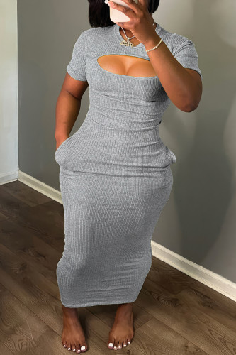 Fashionable wide pit stripe long skirt