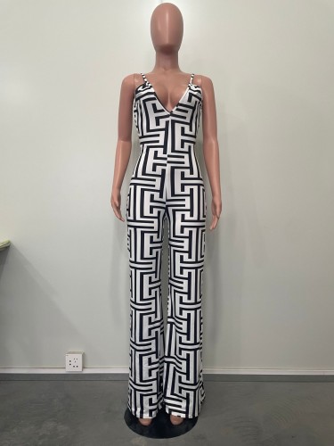 Digital high-definition printed jumpsuit