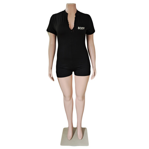 Large size women's fashion jumpsuit, fat woman