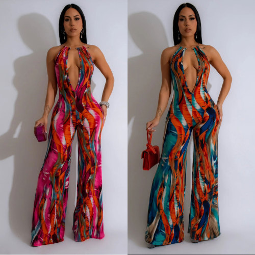 Leisure printed jumpsuit