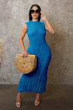 Fashionable sun protection cover up, beach long dress, knitted dress