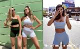 Seamless thread solid color yoga suit three piece set