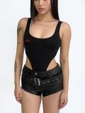 Mid low rise nightclub shorts