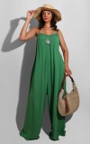 Solid color camisole women's jumpsuit
