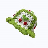 Cherry handmade knitted woolen fisherman's hat