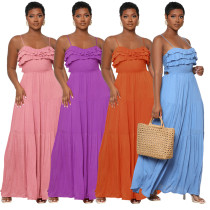 Open back bow tie women's dress