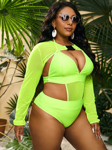 One piece swimsuit women's large high waisted set GZY22105