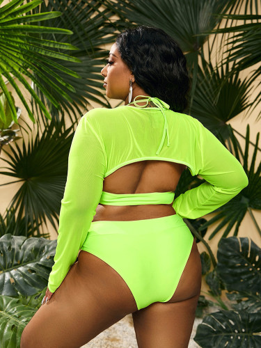 One piece swimsuit women's large high waisted set GZY22105
