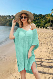 Loose Beach Dress Solid Color Hollow Large Cover Up