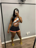 Women's sleeveless vest with high waist and hip lifting short knitted cover