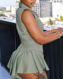Waistband ruffled jumpsuit