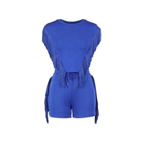 Two piece tassel vest set