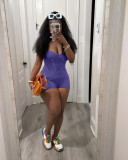 Thread suspender jumpsuit shorts