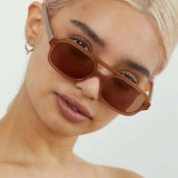 UV resistant square small frame double beam sunglasses