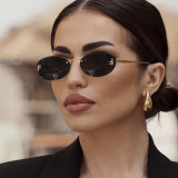 Letter F frameless cut edge sunglasses
