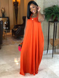 Women's camisole sleeveless loose Bohemian long skirt