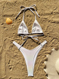 Open back strap swimsuit