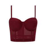 Small camisole with chest pad, strapless bra, corset, small tank top