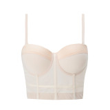 Small camisole with chest pad, strapless bra, corset, small tank top