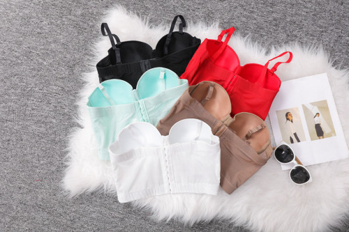 Small camisole with chest pad, strapless bra, corset, small tank top