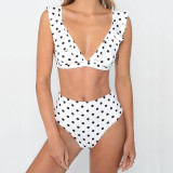 Ruffle edge depth V bikini